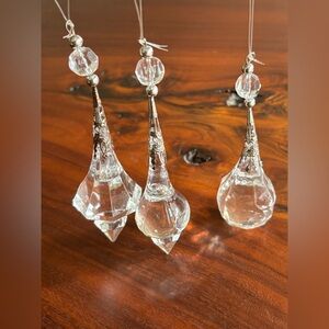 Vintage Acrylic Teardrop Ornaments - 3